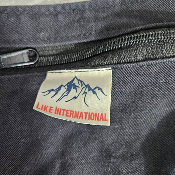 Fabric CrossBody Saddle Bag Purse Black Long Strap Silver Tone Hardware - Picture 8 of 13